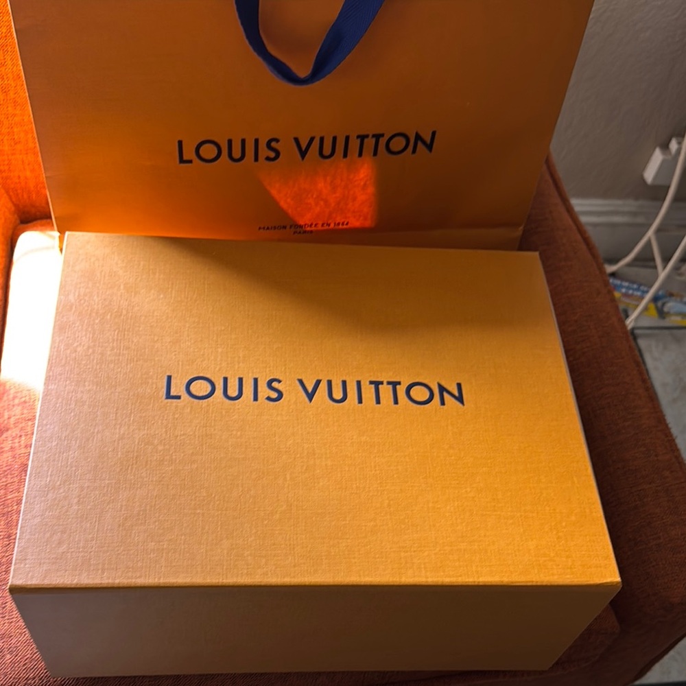 Louis Vuitton Orange Gift Box and Bag